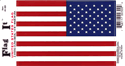 United States Static Cling Vinyl Decal. 3 1/2" x 4 3/4"
