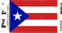 Puerto Rico Vinyl Decal . 3 1/2" x 4 3/4"