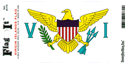 Virgin Island Vinyl Decal. 3 1/2" x 4 3/4"