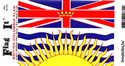 British Columbia Vinyl Decal . 3 1/2" x 4 3/4"
