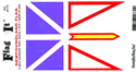 Newfoundland Vinyl Decal . 3 1/2" x 4 3/4"