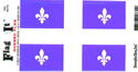 Quebec Vinyl Decal. 3 1/2" x 4 3/4"