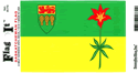 Saskatchewan Vinyl Decal. 3 1/2" x 4 3/4"