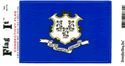 Connecticut Vinyl Decal . 3 1/2" x 4 3/4"