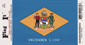 Delaware Vinyl Decal . 3 1/2" x 4 3/4"