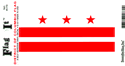 Washington D.C Vinyl Decal. 3 1/2" x 4 3/4"