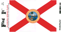 Florida Vinyl Decal . 3 1/2" x 4 3/4"
