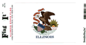 Illinois Vinyl Decal . 3 1/2" x 4 3/4"