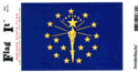 Indiana Vinyl Decal. 3 1/2" x 4 3/4"