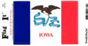 Iowa Vinyl Decal . 3 1/2" x 4 3/4"