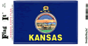 Kansas Vinyl Decal . 3 1/2" x 4 3/4"