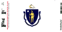 Massachusetts Vinyl Decal . 3 1/2" x 4 3/4"