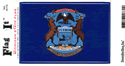 Michigan Vinyl Decal . 3 1/2" x 4 3/4"
