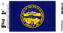 Nebraska Vinyl Decal . 3 1/2" x 4 3/4"