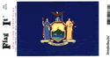 New York Vinyl Decal. 3 1/2" x 4 3/4"