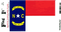 North Carolina Vinyl Decal . 3 1/2" x 4 3/4"