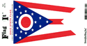 Ohio Vinyl Decal . 3 1/2" x 4 3/4"