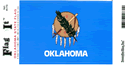 Oklahoma Vinyl Decal. 3 1/2" x 4 3/4"