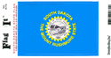 South Dakota Vinyl Decal . 3 1/2" x 4 3/4"