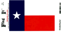 Texas Vinyl Decal . 3 1/2" x 4 3/4"