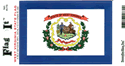 West Virginia Vinyl Decal . 3 1/2" x 4 3/4"