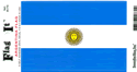 Argentina Vinyl Decal. 3 1/2" x 4 3/4"