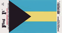 Bahamas Vinyl Decal. 3 1/2" x 4 3/4"