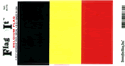 Belgium Vinyl Decal. 3 1/2" x 4 3/4"
