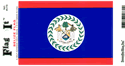 Belize Vinyl Decal. 3 1/2" x 4 3/4"