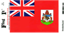Bermuda Vinyl Decal . 3 1/2" x 4 3/4"