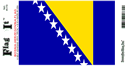 Bosnia Vinyl Decal . 3 1/2" x 4 3/4"