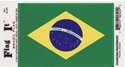 Brazil Vinyl Decal . 3 1/2" x 4 3/4"