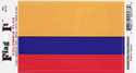 Colombia Vinyl Decal. 3 1/2" x 4 3/4"