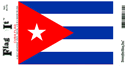 Cuba Vinyl Decal. 3 1/2" x 4 3/4"