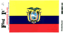 Ecuador Vinyl Decal. 3 1/2" x 4 3/4"