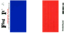 France Vinyl Decal. 3 1/2" x 4 3/4"