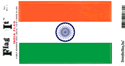 India Vinyl Decal. 3 1/2" x 4 3/4"