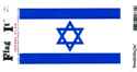 Israel Vinyl Decal. 3 1/2" x 4 3/4"