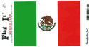 Mexico Vinyl Decal. 3 1/2" x 4 3/4"