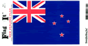 New Zealand Vinyl Decal . 3 1/2" x 4 3/4"