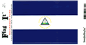 Nicaragua Vinyl Decal . 3 1/2" x 4 3/4"