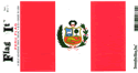Peru Vinyl Decal. 3 1/2" x 4 3/4"