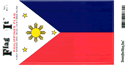 Philippines Vinyl Decal. 3 1/2" x 4 3/4"