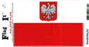 Poland Vinyl Decal . 3 1/2" x 4 3/4"