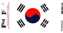 Korea, South Vinyl Decal. 3 1/2" x 4 3/4"