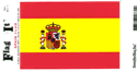 Spain Vinyl Decal. 3 1/2" x 4 3/4"