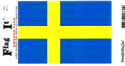 Sweden Vinyl Decal . 3 1/2" x 4 3/4"