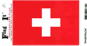 Switzerland Vinyl Decal . 3 1/2" x 4 3/4"