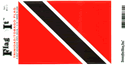 Trinidad & Tobago Vinyl Decal. 3 1/2" x 4 3/4"
