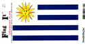 Uruguay Vinyl Decal . 3 1/2" x 4 3/4"